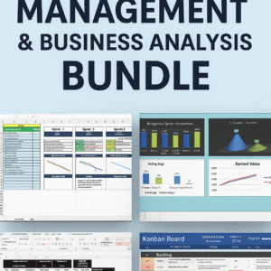 Project Management & Business Analysis Bundle – 150+ Templates (Excel)