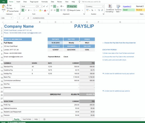 HR & Payroll Excel Templates Bundle – 60+ Spreadsheets for Salary, Timesheets & Dashboards - Image 5